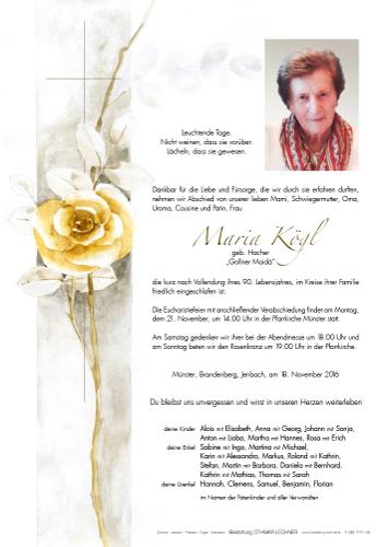 Parte von Maria Kögl