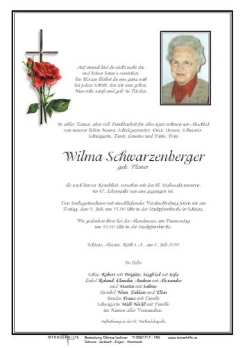 Parte von Wilma Schwarzenberger