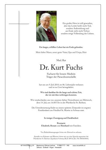 Parte von  Fuchs Kurt Dr.