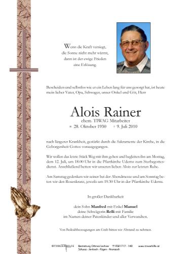 Parte von Alois Rainer