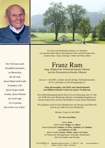 Parte von Franz Ram