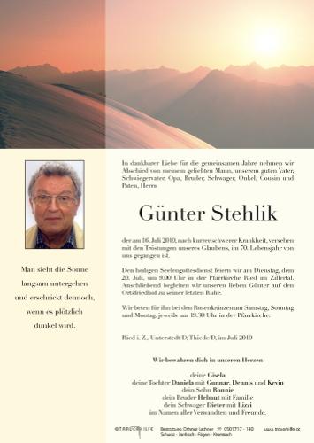 Parte von Günter Stehlik