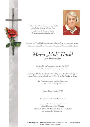 Parte von "Maria ""Midi""" Hackl