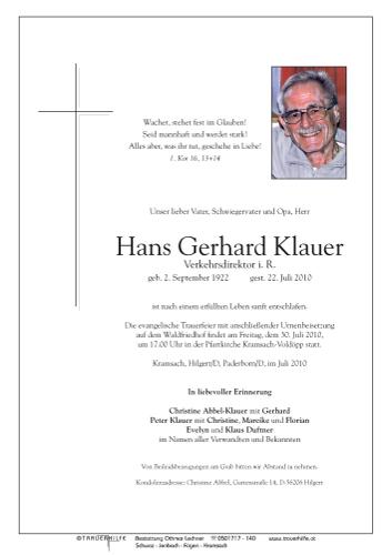 Parte von Hans Gerhard Klauer