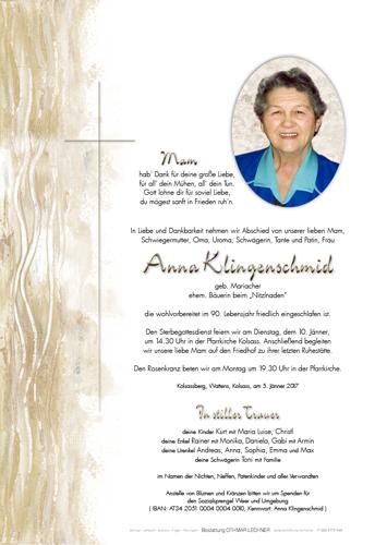 Parte von Anna Klingenschmid