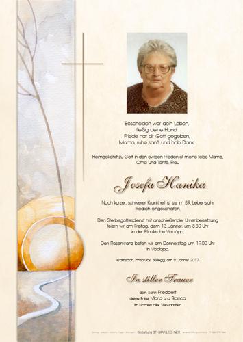 Parte von Josefa Hanika