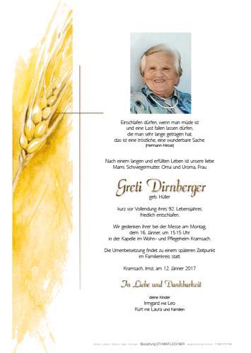 Parte von Greti Dirnberger