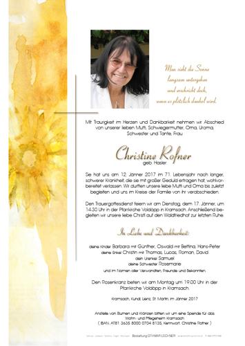 Parte von Christine Rofner