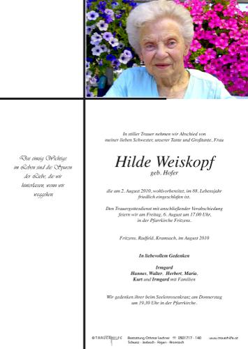 Parte von Hildegard Weiskopf