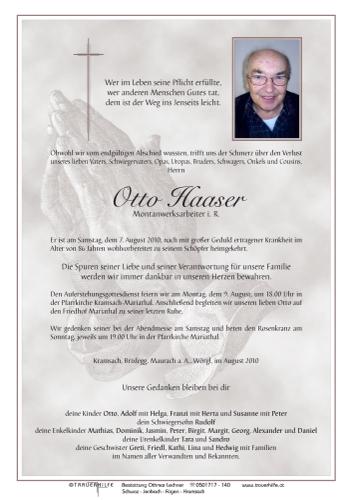 Parte von Otto Haaser