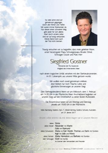 Parte von Siegfried Gostner