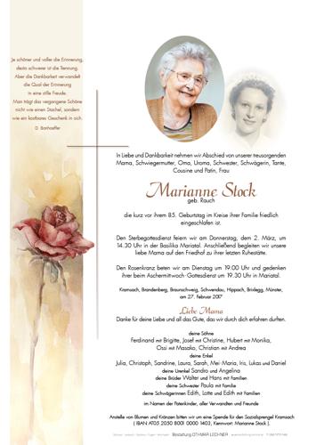 Parte von Marianne Stock