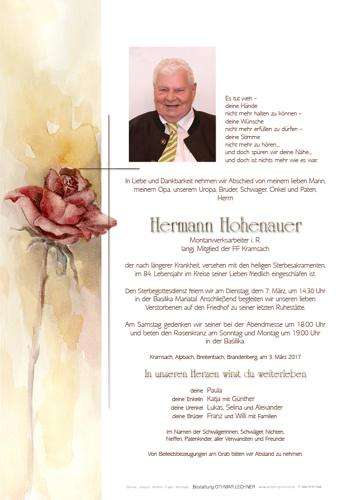 Parte von Hermann Hohenauer