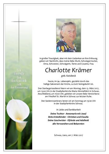 Parte von Charlotte Krämer