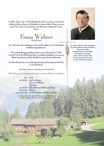 Parte von Franz Widner