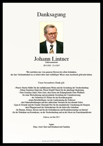 Parte von Johann Lintner