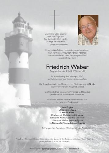 Parte von Friedrich Weber