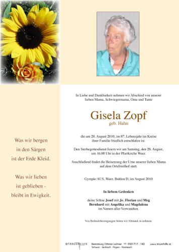 Parte von Zopf Gisela