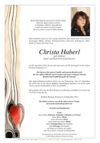 Parte von Christa Haberl