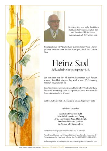 Parte von Heinrich Saxl