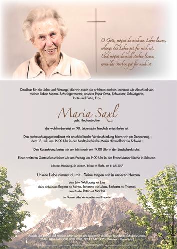Parte von Maria Saxl