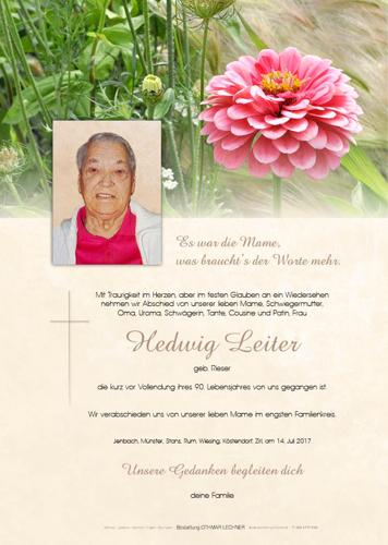 Parte von Hedwig Leiter