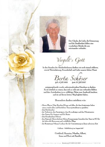 Parte von Berta Schöser