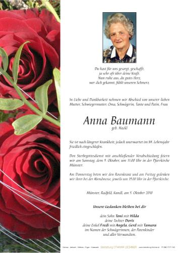 Parte von Anna Baumann