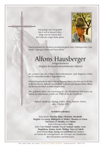 Parte von Alfons Hausberger