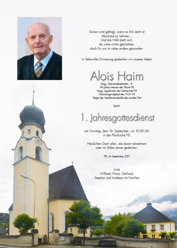 Parte von Alois Haim