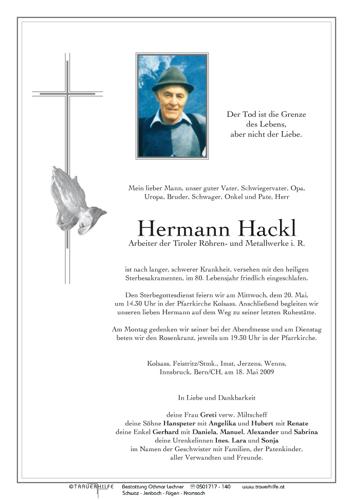 Parte von Hermann Hackl