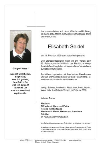 Parte von  Seidel Elsiabeth Frau