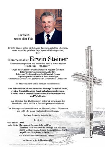 Parte von Steiner Erwin KR