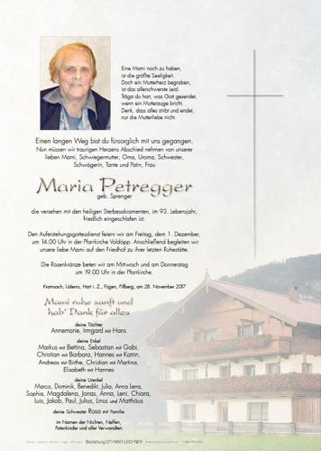 Parte von Maria Petregger