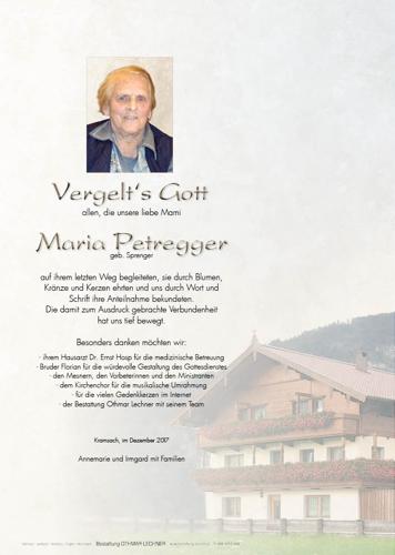 Parte von Maria Petregger