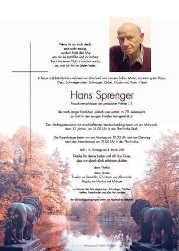 Parte von Hans Sprenger
