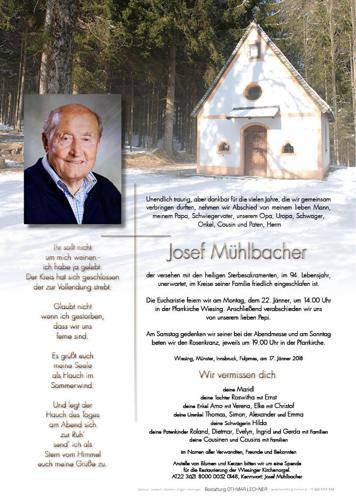 Parte von Josef Mühlbacher