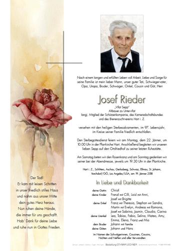 Parte von Josef Rieder