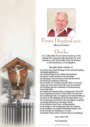 Parte von Franz sen. Hupfauf