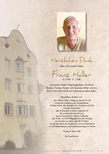 Parte von Franz Haller