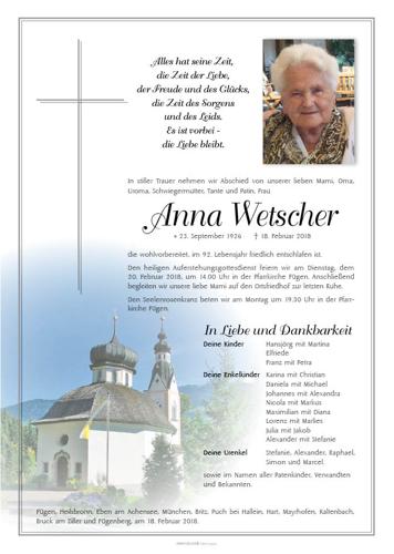 Parte von Anna Wetscher