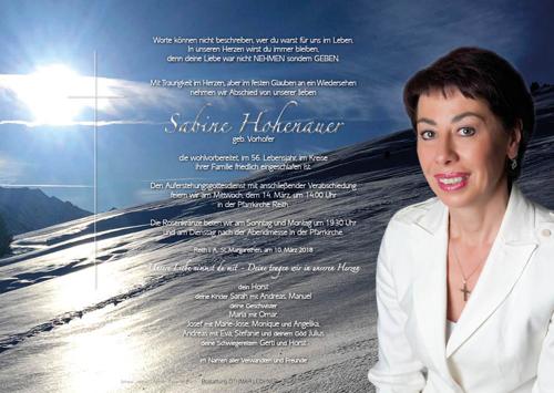 Parte von Sabine Hohenauer