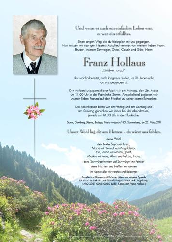 Parte von Franz Hollaus