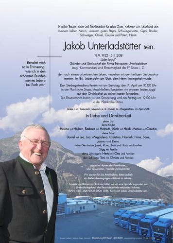 Parte von Jakob sen. Unterladstätter