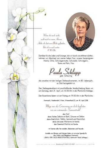 Parte von Paula Schlapp