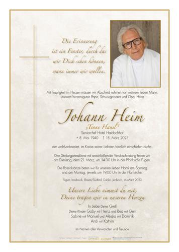 Parte von Johann Heim