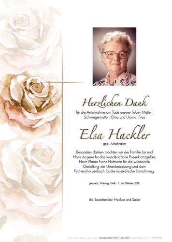 Parte von Elsa Hackler