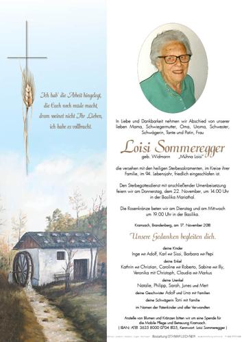 Parte von Aloisia Sommeregger