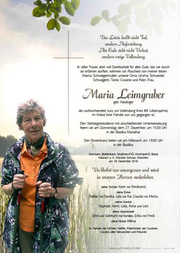 Parte von Maria Leimgruber