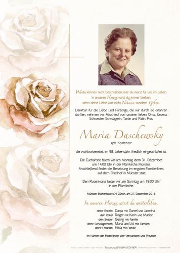 Parte von Maria Daschewsky